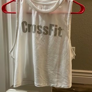Crop white CrossFit tank by Nobull